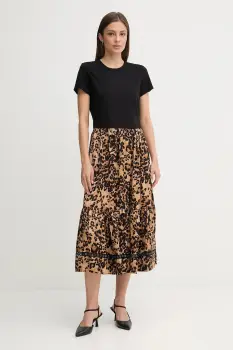 Dkny rochie culoarea negru, midi, evazati, P5EB7BBZ imagine