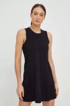 Dkny rochie culoarea negru, midi, mulata imagine