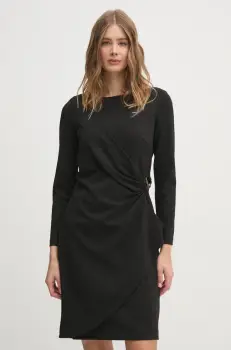 Dkny rochie culoarea negru, mini, drept, DD4H1242 imagine