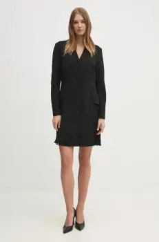 Dkny rochie culoarea negru, mini, drept, DD4K1D67 imagine