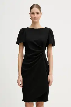 Dkny rochie culoarea negru, mini, drept, DD6A1959 imagine
