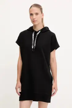 Dkny rochie culoarea negru, mini, drept, DP5D4908 imagine