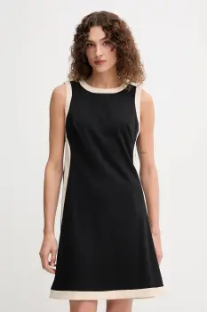 Dkny rochie culoarea negru, mini, evazati, DD4D1955 imagine
