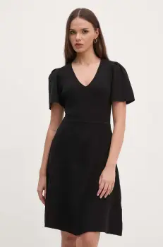 Dkny rochie culoarea negru, mini, evazati, DD4EN992 imagine