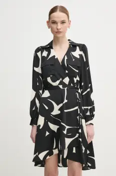 Dkny rochie culoarea negru, mini, evazati, DD4KS484 imagine