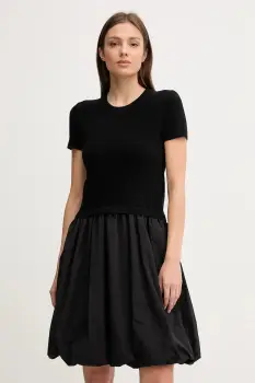 Dkny rochie culoarea negru, mini, evazati, P5EUAX21 imagine