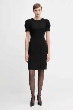 Dkny rochie culoarea negru, mini, mulata, DD5I197A imagine
