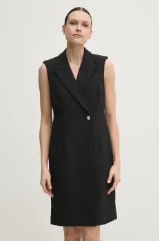 Dkny rochie culoarea negru, mini, mulata, DD5U1H66 imagine