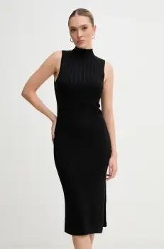 Dkny rochie culoarea negru, mini, mulata, DJ5R0626 imagine