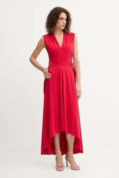 Dkny rochie culoarea rosu, maxi, evazati, DD5J1M09 imagine