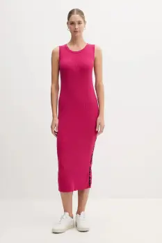 Dkny rochie culoarea roz, midi, mulata, DJ5R0752 imagine