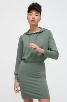 Dkny rochie culoarea verde, mini, drept imagine