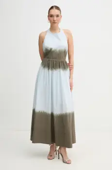 Dkny rochie din bumbac maxi, evazati, DJ5D9063 imagine