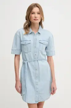 Dkny rochie din bumbac mini, drept, DJ4D9023 imagine