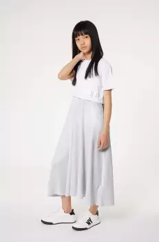 Dkny rochie fete culoarea gri, midi, evazati imagine