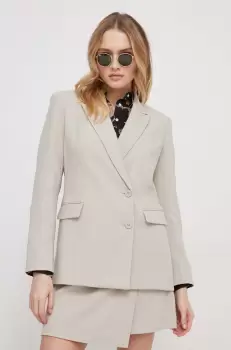 Dkny sacou culoarea bej, cu doua randuri de nasturi, neted imagine