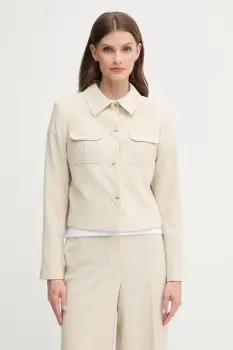 Dkny sacou culoarea bej, un singur rand de nasturi, UD5JS035 imagine