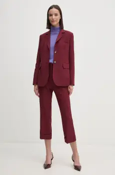 Dkny sacou culoarea bordo, un singur rand de nasturi, neted, D2G4A200 imagine