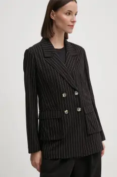 Dkny sacou culoarea negru, cu doua randuri de nasturi, modelator, D2G4A213 imagine