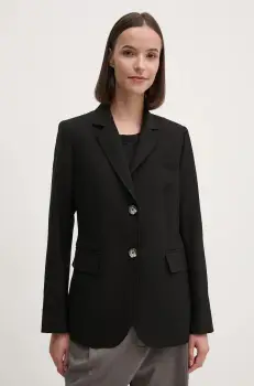 Dkny sacou culoarea negru, un singur rand de nasturi, neted, D2G4A200 imagine