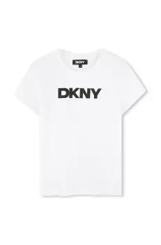 Dkny tricou copii culoarea alb, D62304 imagine