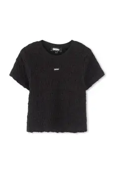 Dkny tricou copii culoarea negru, D62310 imagine