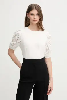 Dkny tricou culoarea bej, DJ5T1475 imagine