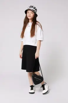 Dkny tricou de bumbac pentru copii culoarea alb, D62308 imagine