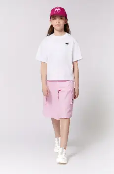 Dkny tricou de bumbac pentru copii culoarea alb, D62311 imagine