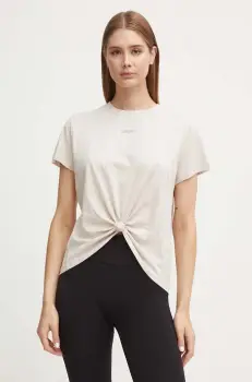 Dkny tricou din bumbac femei, culoarea bej, DP4T9994 imagine