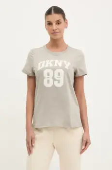 Dkny tricou din bumbac femei, culoarea gri, DP5T1228 imagine
