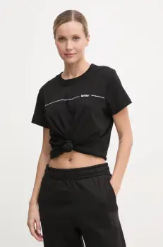 Dkny tricou din bumbac femei, culoarea negru, DP4T9518 imagine