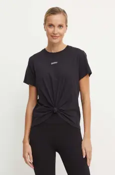 Dkny tricou din bumbac femei, culoarea negru, DP4T9994 imagine