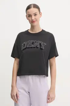 Dkny tricou din bumbac femei, culoarea negru, DP5T1119 imagine