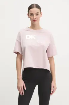 Dkny tricou din bumbac femei, culoarea roz, DP5T1121 imagine