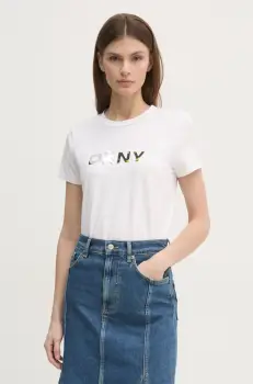 Dkny tricou femei, culoarea alb, P4KHAWNA imagine