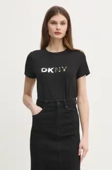 Dkny tricou femei, culoarea negru, P4KHAWNA imagine