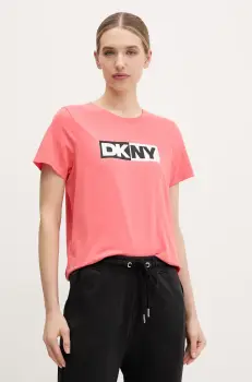 Dkny tricou femei, culoarea portocaliu, DP5T5894 imagine