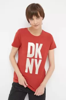 Dkny tricou femei, culoarea rosu imagine