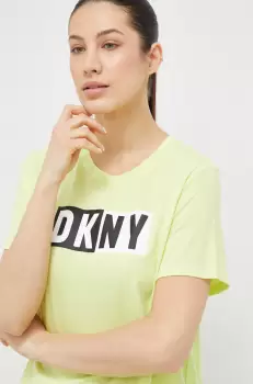 Dkny tricou femei, culoarea verde imagine