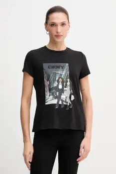 Dkny tricou KNIT TOPS culoarea negru, P5MOHWNA imagine