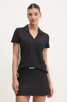 Dkny tricou polo femei, culoarea negru, DP5T1212 imagine