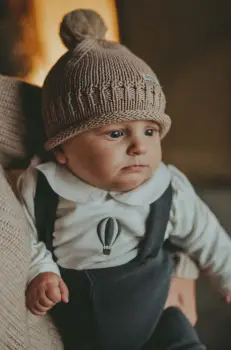 Donsje caciula de bumbac pentru copii Mackle Hat culoarea maro, bumbac, 3011400 imagine