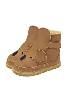 Donsje cizme de iarna pentru copii din piele intoarsa Dubu Classic Shoes Koala culoarea bej, 1500407 imagine