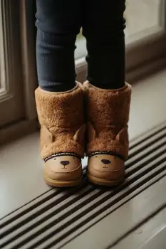 Donsje cizme de iarna pentru copii Wadou Boots Alpaca culoarea maro, 2031401 imagine