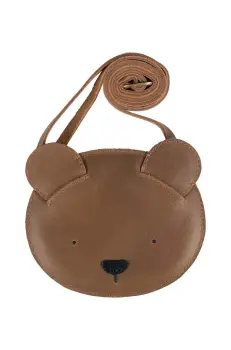 Donsje geanta de mana din piele pentru copii Britta Classic Purse Bear culoarea maro, 5001001 imagine