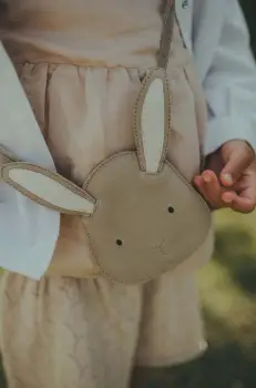 Donsje geanta de mana din piele pentru copii Britta Classic Purse Bunny culoarea bej, 5001008 imagine