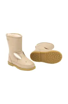 Donsje ghete de iarna pentru copii din piele Wadudu Classic Boots Bunny culoarea bej, 2022002 imagine