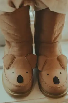 Donsje ghete de iarna pentru copii din piele Wadudu Classic Boots Koala culoarea bej, 2022006 imagine