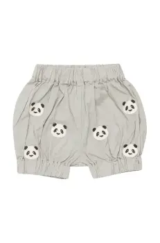 Donsje pantaloni scurti din bumbac pentru bebelusi Carson Bloomers Pandas culoarea gri, cu imprimeu, 3029805 imagine